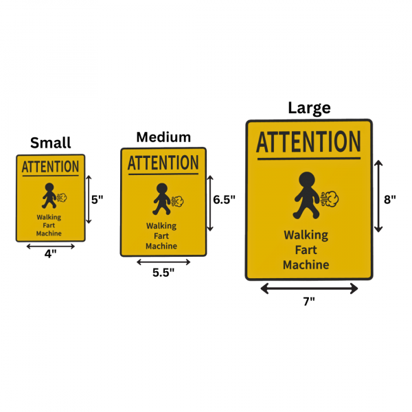 Official Walking Fart Machine Sign - Custom Made Door/Wall Sign